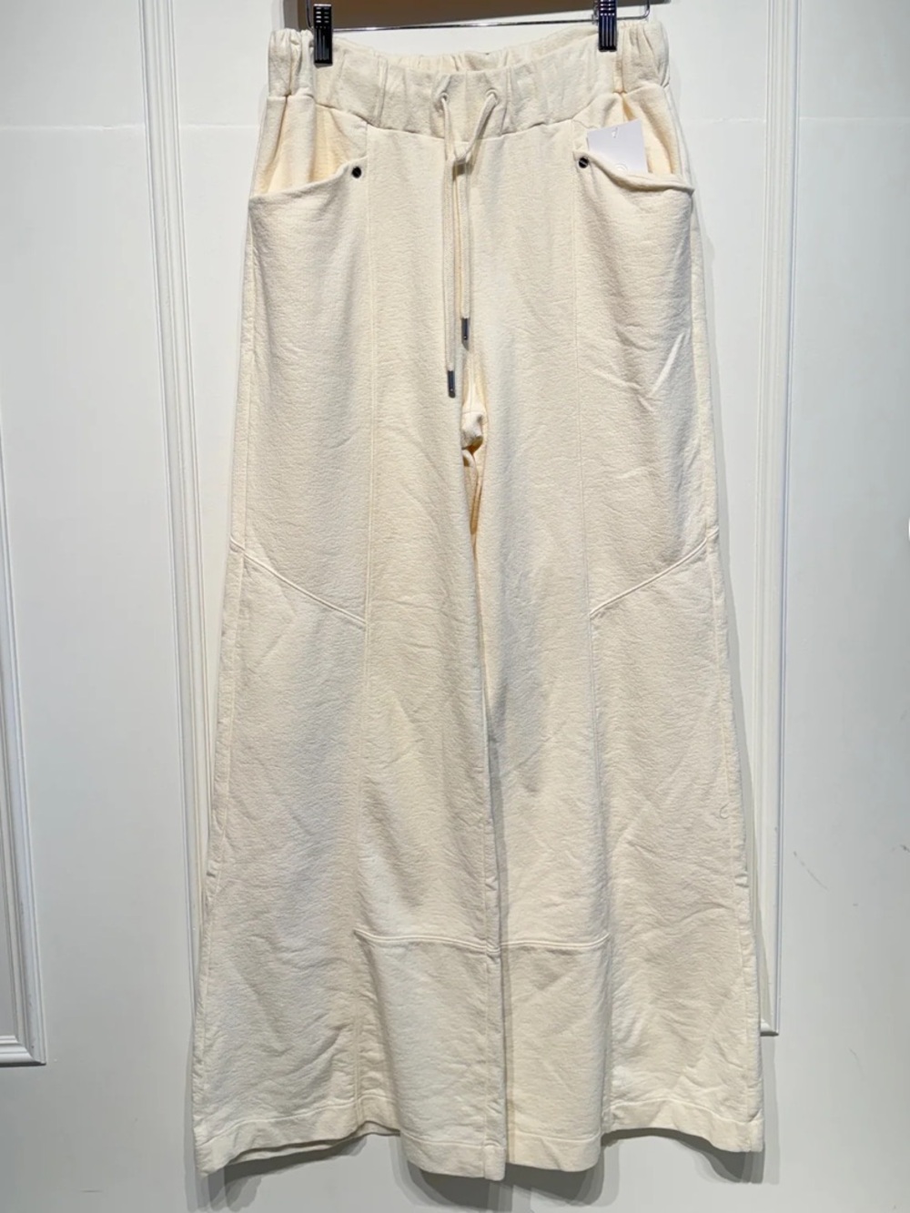 TWP Saturday Night Ivory Pant Slouch Patch Pockets Large